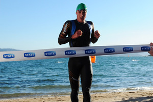 Kane Radford finishing the State Capital Classic in Wellington. Photo / Mark Tantrum