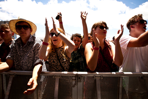 The high temperature at the Laneway Festival was a major reason for the early closure of one of the main bars on the site. Photo / Dean Purcell.