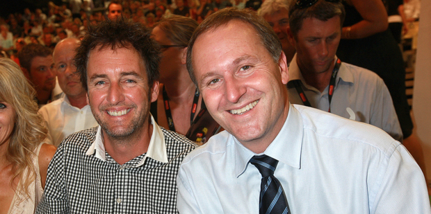 Mike Hosking (left) was the master of ceremonies at John Key's State of the Nation speech. File photo / Norrie Montgomery