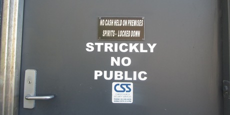 They need builders in Christchurch ... and maybe a few sign writers too. (Spotted on a door in Sumner by Richard Thomas.) Photo / Supplied
