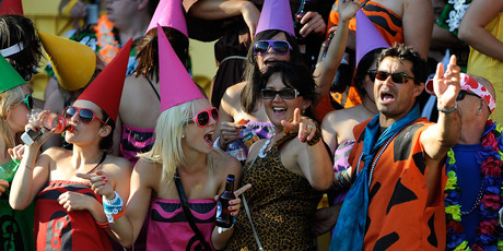 Dressing up has been encouraged by the organisers of the Wellington Sevens - but what about the game? Photo / Getty Images