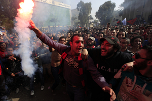 Al Ahly fans backed the sentences. Photo / AP