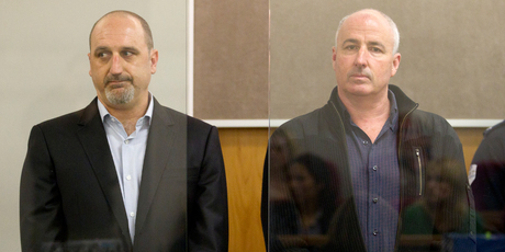 Peter Bennett (left) and Michael Quinlan will be sentenced next month. They face a maximum term of seven years in prison. Photo / APN