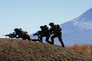 New Zealand Army troops on a training range at the Waiouru Army Base. File photo / Alan Gibson