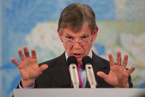 Reserve Bank Governor Graeme Wheeler says holding the OCR at 2.5 per cent is still "appropriate". Photo /Mark Mitchell
