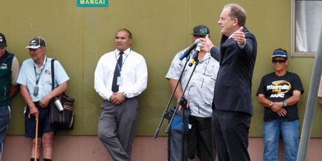 Labour Party leader David Shearer during his speech at the Ratana Marae, Ratana, near Whanganui. Photo / Mark Mitchell