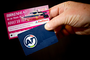 The Birkenhead ferry multi-ride ticket and the new Auckland Transport Hop card. Photo / Greg Bowker