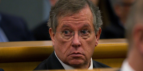 Capital and Merchant former boss Owen Tallentire in the dock at the Auckland High Court in August 2012. Photo / Sarah Ivey