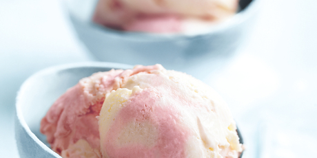 Watermelon, rosewater and frozen yoghurt swirl. Photo / Donna Hay Magazine