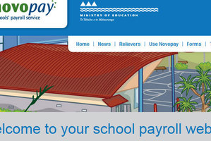The Novopay home page.