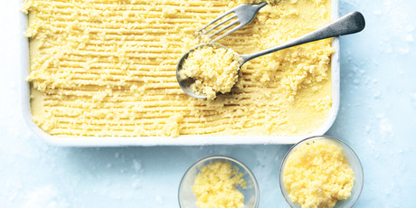 Pineapple, rum and vanilla yoghurt granita. Photo / Donna Hay Magazine