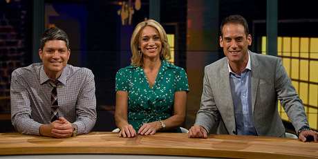 The hosts of Seven Sharp in the studio. Photo/Michael Craig