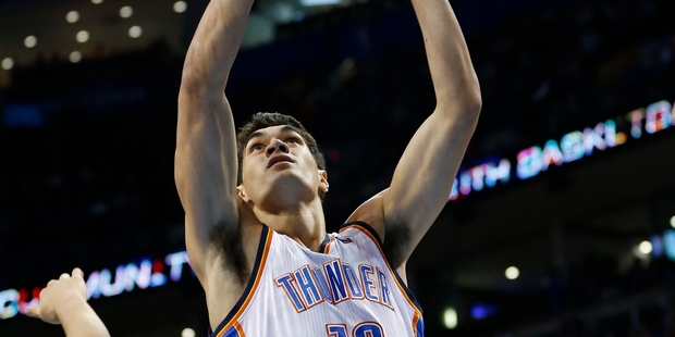 In 16 NBA games Steven Adams took the league by storm, playing like a seasoned professional. Photo / AP
