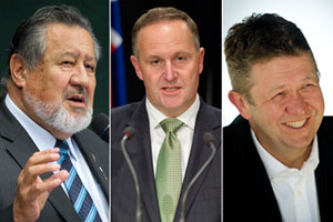 David Cunliffe, John Minto and John Key. Photos / APN, NZ Herald