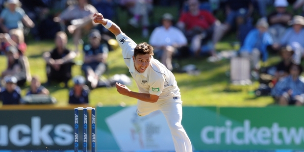 New Zealand's Trent Boult enjoys playing at the Basin because 'there's a lot more pace and bounce and it does swing'. Photo / SNPA