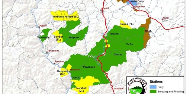 The Atihau Whanganui Incorporation is principally a sheep and cattle farmer with dairy and forestry interests in the Waimarino district. It has about 41,700ha, with 29,400ha farmed.