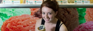 Lady Jane's manager Rebecca Winstanley with her favourite flavour. Photo/Stephen Parker.