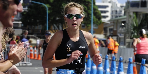 Rebecca Gifford of Christchurch completes the Tinman.
