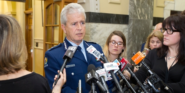 Peter Marshall spoke at Parliament yesterday. Photo / Mark Mitchell