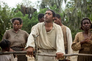 Chiwetel Ejiofor, center, in a scene from '12 Years A Slave'. Photo / AP