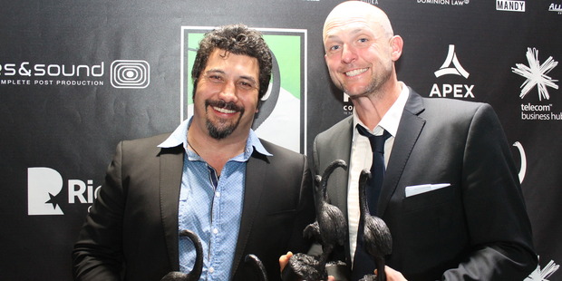 Shopping directors Louis Sutherland and Mark Albiston and their flock of Moas.