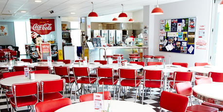 The museum's 1950s-style diner.