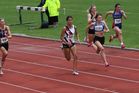 Tauranga Girls' College sprinters Amy Robinson (1200) and Abby Goldie (1191) in action in the 100m final. Photo/Kerry Hill Tauranga Girls' College sprinters Amy Robinson (1200) and Abby Goldie (1191) in action in the 100m final. Photo/Kerry Hill