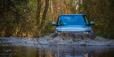 The Range Rover Hybrid proved during a press drive that it couldn't cope with water. 