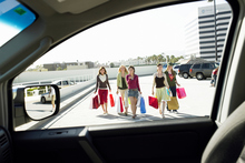 If possible, park near high foot-traffic areas of parking buildings when shopping.