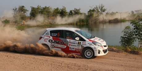 Michael Young and Malcolm Read in action during the Thailand Rally. Photo / APSM
