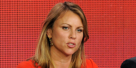 Reporter Lara Logan takes part in a panel discussion.