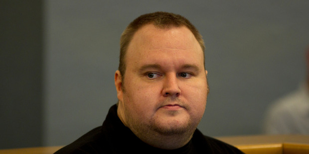 Kim Dotcom at the Auckland High Court.