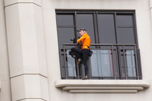 Robert says the toughest part was the top five storeys. Photo / Greg Bowker
