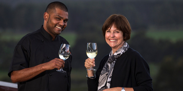 Pepper and Salt restaurant's executive chef Silas Masih and Judy Bailey.