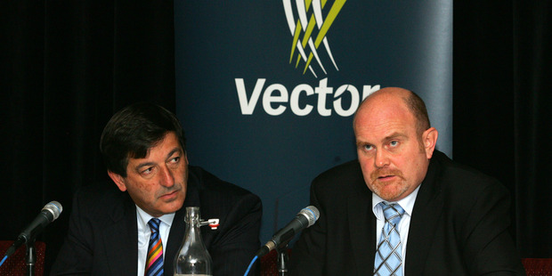 Vector chairman Michael Stiassny and chief executive Simon Mackenzie. Photo / Brett Phibbs