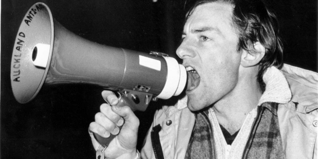 Rugby Springbok Tour 1981: John Minto anti-1981 Springbok tour leader. Photo / NZ Herald