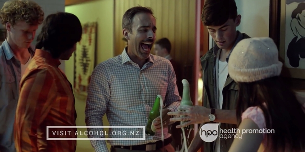 A middle-aged father's attempt to be the life of the party fails dismally in the "cool dad" advertising campaign to promote awareness of next week's law changes.