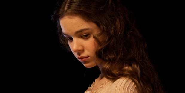 Halee Steinfeld, right, with Asa Butterfield in Ender's Game.