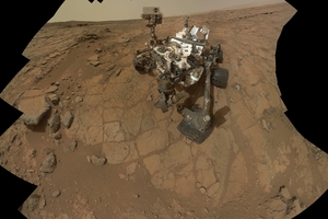Nasa has uncovered a Martian rock unlike anything seen by scientists before. Photo / AP