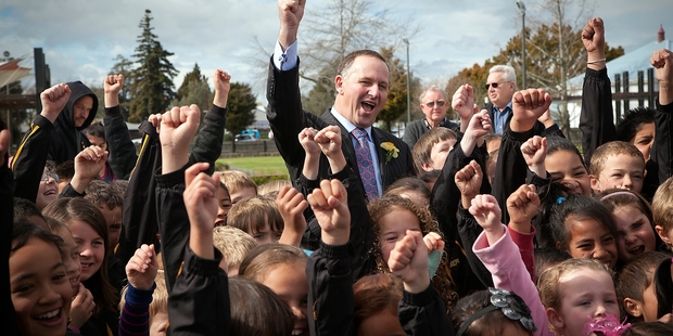 John Key says today's young will shape tomorrow's society. Photo / APN