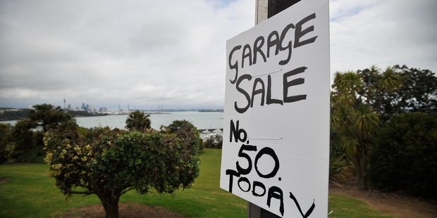 Selling off accumulated "stuff'' can be the first step to financial recovery. Photo / APN