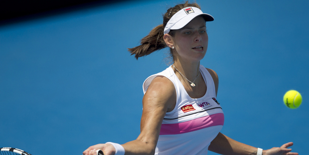 Julia Goerges in action during this year's ASB Classic. Photo / Brett Phibbs