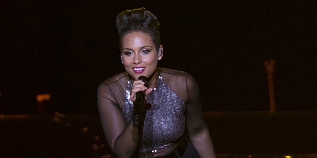 Alicia Keys performs at Vector Arena. Photo/Greg Bowker
