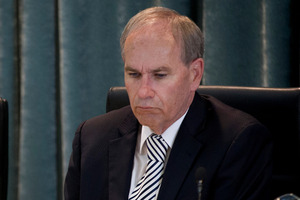 Auckland Mayor Len Brown after the vote by Auckland councilors to censure him. Photo / Sarah Ivey