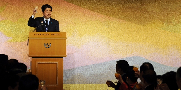 Japanese Prime Minister Shinzo Abe gained support from Asean members over China's defence moves. Photo / AP