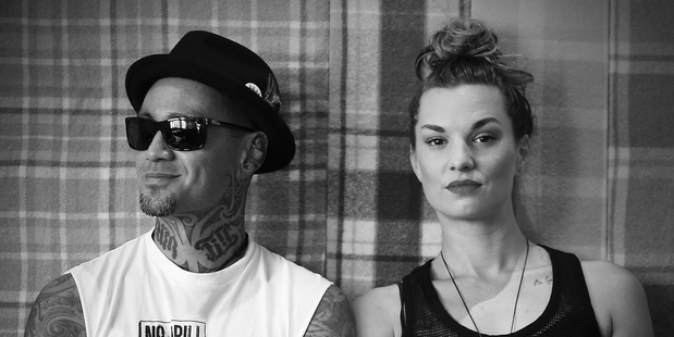 Hollie Smith and Tiki for the cover of Vibe Astrolabe bar Mount Maunganui.