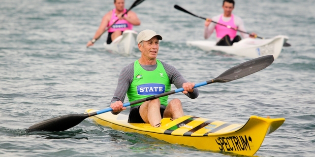 Westshore's Michael Wilson in action during the final round of Surf Lifesaving Hawke's Bay's craft series. Photo/Warren Buckland