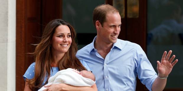 The Duke and Duchess of Cambridge will be bringing Prince George to New Zealand in April. Photo / AP