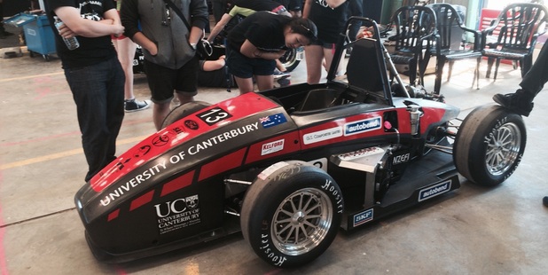 The car was designed and built by University of Canterbury (UC) mechanical engineering students.