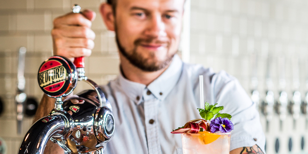 Mixologist Jason Clarke from new bar Bedford Soda and Liquor in Ponsonby Central. Photo / Babiche Martens